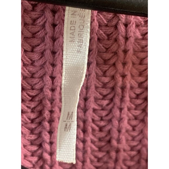 Free People Sweater Womens Size Medium Damsel Bell Sleeve Cropped Pink Oversized - Picture 13 of 16